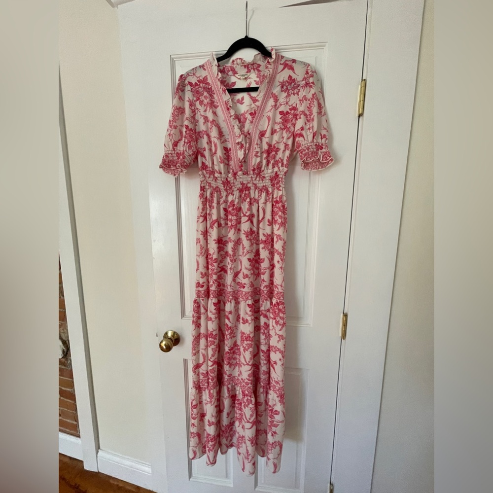 NWOT Max Studio Pink Floral Maxi Dress S